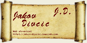 Jakov Divčić vizit kartica